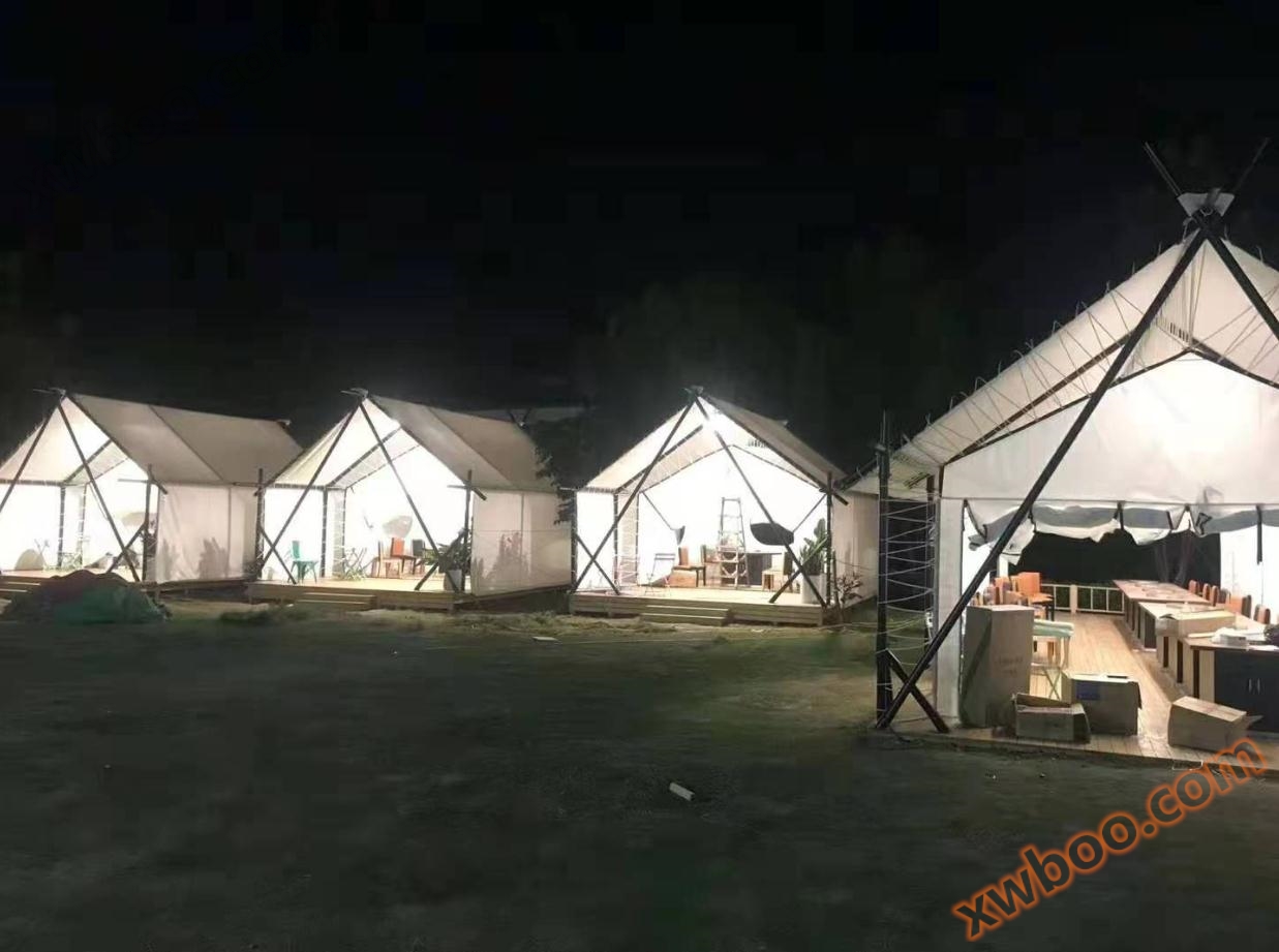 Duże luksusowe antyczne namioty budynki kurortów kempingowe podstawy drewniane ramy poddasze dwupoziorowe lekkie luksusowe namioty